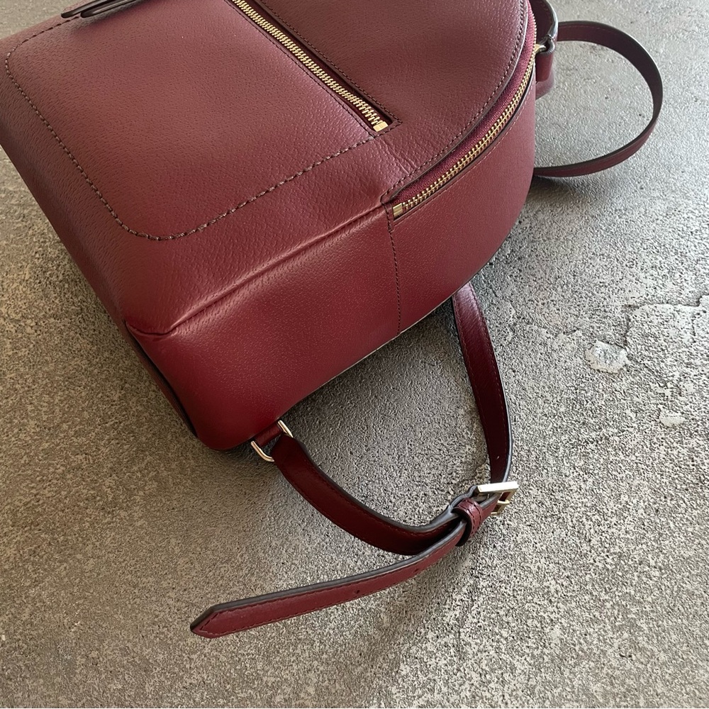 Kate Spade Thompson Street Brooke Red Leather Burgundy Backpack - Picture 4 of 9